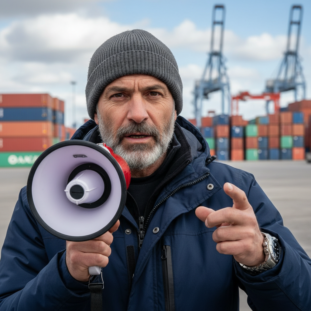 Portrait of L. Trías, Port-Workers' Strike Organizer